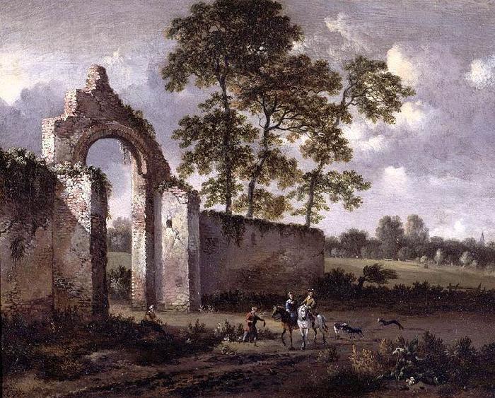 Jan Wijnants Landscape with a Ruined Archway oil painting image